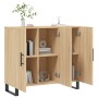 Aparador de madera de ingeniería roble Sonoma 90x34x80 cm de vidaXL, Aparadores - Ref: Foro24-828135, Precio: 90,37 €, Descue...