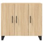 Aparador de madera de ingeniería roble Sonoma 90x34x80 cm de vidaXL, Aparadores - Ref: Foro24-828135, Precio: 90,37 €, Descue...