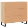 Aparador de madera de ingeniería roble Sonoma 90x34x80 cm de vidaXL, Aparadores - Ref: Foro24-828135, Precio: 90,37 €, Descue...