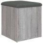 Banco con almacenaje madera ingeniería gris Sonoma 42x42x45 cm en Bancos para recibidores y almacenamiento | Comprar online en F