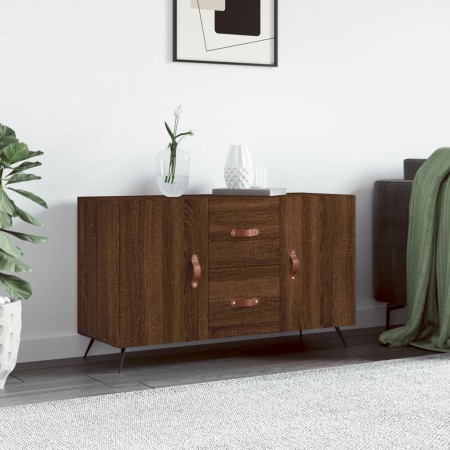Aparador de madera de ingeniería roble marrón 100x36x60 cm de vidaXL, Aparadores - Ref: Foro24-828147, Precio: 105,79 €, Desc...