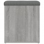 Banco con almacenaje madera ingeniería gris Sonoma 42x42x45 cm en Bancos para recibidores y almacenamiento | Comprar online en F