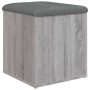 Banco con almacenaje madera ingeniería gris Sonoma 42x42x45 cm en Bancos para recibidores y almacenamiento | Comprar online en F