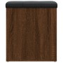 Banco con almacenaje madera ingeniería roble marrón 42x42x45 cm en Bancos para recibidores y almacenamiento | Comprar online en 