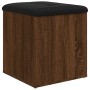 Banco con almacenaje madera ingeniería roble marrón 42x42x45 cm en Bancos para recibidores y almacenamiento | Comprar online en 