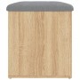 Banco de almacenaje roble Sonoma 62x42x45 cm madera de ingeniería en Bancos para recibidores y almacenamiento | Comprar online e