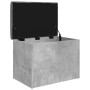 Banco con almacenaje madera ingeniería gris hormigón 62x42x45cm en Bancos para recibidores y almacenamiento | Comprar online en 