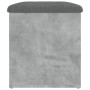 Banco con almacenaje madera ingeniería gris hormigón 62x42x45cm en Bancos para recibidores y almacenamiento | Comprar online en 