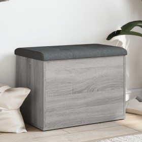 Banco con almacenaje madera ingeniería gris Sonoma 62x42x45 cm en Bancos para recibidores y almacenamiento | Comprar online en F
