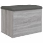 Banco con almacenaje madera ingeniería gris Sonoma 62x42x45 cm en Bancos para recibidores y almacenamiento | Comprar online en F