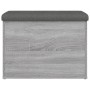 Banco con almacenaje madera ingeniería gris Sonoma 62x42x45 cm en Bancos para recibidores y almacenamiento | Comprar online en F