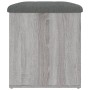 Banco con almacenaje madera ingeniería gris Sonoma 62x42x45 cm en Bancos para recibidores y almacenamiento | Comprar online en F