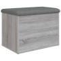 Banco con almacenaje madera ingeniería gris Sonoma 62x42x45 cm en Bancos para recibidores y almacenamiento | Comprar online en F