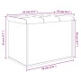 Banco con almacenaje madera ingeniería roble marrón 62x42x45 cm en Bancos para recibidores y almacenamiento | Comprar online en 
