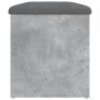 Banco con almacenaje madera ingeniería gris hormigón 82x42x45cm en Bancos para recibidores y almacenamiento | Comprar online en 