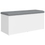Banco de almacenaje blanco 102x42x45 cm madera de ingeniería en Bancos para recibidores y almacenamiento | Comprar online en For