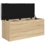 Banco de almacenaje roble Sonoma 102x42x45 cm madera de ingeniería en Bancos para recibidores y almacenamiento | Comprar online 