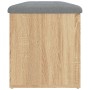 Banco de almacenaje roble Sonoma 102x42x45 cm madera de ingeniería en Bancos para recibidores y almacenamiento | Comprar online 
