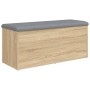 Banco de almacenaje roble Sonoma 102x42x45 cm madera de ingeniería en Bancos para recibidores y almacenamiento | Comprar online 