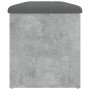 Banco almacenaje madera ingeniería gris hormigón 102x42x45 cm en Bancos para recibidores y almacenamiento | Comprar online en Fo