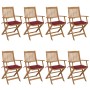 Sillas de jardín plegables 8 uds y cojines madera maciza acacia en Sillas de jardín | Comprar online en Foru.es