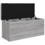 Banco con almacenaje madera ingeniería gris Sonoma 102x42x45 cm en Bancos para recibidores y almacenamiento | Comprar online en 