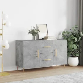 Aparador de madera de ingeniería gris hormigón 100x36x60 cm de vidaXL, Aparadores - Ref: Foro24-828160, Precio: 97,04 €, Desc...