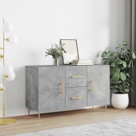 Aparador de madera de ingeniería gris hormigón 100x36x60 cm de vidaXL, Aparadores - Ref: Foro24-828160, Precio: 98,51 €, Desc...