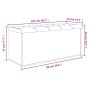 Banco con almacenaje madera ingeniería gris Sonoma 102x42x45 cm en Bancos para recibidores y almacenamiento | Comprar online en 