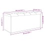 Banco con almacenaje madera ingeniería roble marrón 102x42x45cm en Bancos para recibidores y almacenamiento | Comprar online en 