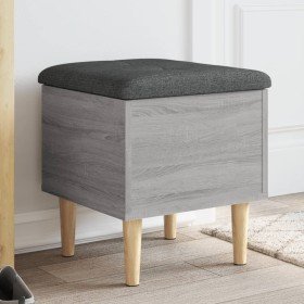 Banco con almacenaje madera ingeniería gris Sonoma 42x42x46 cm en Bancos para recibidores y almacenamiento | Comprar online en F