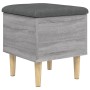 Banco con almacenaje madera ingeniería gris Sonoma 42x42x46 cm en Bancos para recibidores y almacenamiento | Comprar online en F