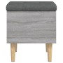Banco con almacenaje madera ingeniería gris Sonoma 42x42x46 cm en Bancos para recibidores y almacenamiento | Comprar online en F
