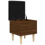 Banco con almacenaje madera ingeniería roble marrón 42x42x46 cm en Bancos para recibidores y almacenamiento | Comprar online en 