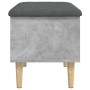 Banco con almacenaje madera ingeniería gris hormigón 62x42x46cm en Bancos para recibidores y almacenamiento | Comprar online en 