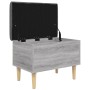 Banco con almacenaje madera ingeniería gris Sonoma 62x42x46 cm en Bancos para recibidores y almacenamiento | Comprar online en F