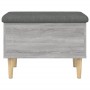 Banco con almacenaje madera ingeniería gris Sonoma 62x42x46 cm en Bancos para recibidores y almacenamiento | Comprar online en F