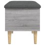 Banco con almacenaje madera ingeniería gris Sonoma 62x42x46 cm en Bancos para recibidores y almacenamiento | Comprar online en F