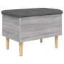 Banco con almacenaje madera ingeniería gris Sonoma 62x42x46 cm en Bancos para recibidores y almacenamiento | Comprar online en F