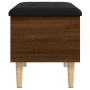 Banco con almacenaje madera ingeniería roble marrón 62x42x46 cm en Bancos para recibidores y almacenamiento | Comprar online en 