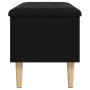 Banco con almacenaje madera de ingeniería negro 82x42x46 cm en Bancos para recibidores y almacenamiento | Comprar online en Foru