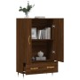 Aparador alto madera de ingeniería roble marrón 69,5x31x115 cm de vidaXL, Aparadores - Ref: Foro24-828219, Precio: 90,02 €, D...