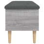 Banco con almacenaje madera ingeniería gris Sonoma 102x42x46 cm en Bancos para recibidores y almacenamiento | Comprar online en 