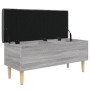 Banco con almacenaje madera ingeniería gris Sonoma 102x42x46 cm en Bancos para recibidores y almacenamiento | Comprar online en 