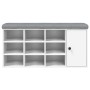 Banco zapatero madera de ingeniería blanco 102x32x50 cm en Bancos para recibidores y almacenamiento | Comprar online en Foru.es