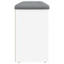 Banco zapatero madera de ingeniería blanco 102x32x50 cm en Bancos para recibidores y almacenamiento | Comprar online en Foru.es