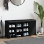 Banco zapatero madera de ingeniería negro 102x32x50 cm en Bancos para recibidores y almacenamiento | Comprar online en Foru.es