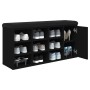 Banco zapatero madera de ingeniería negro 102x32x50 cm en Bancos para recibidores y almacenamiento | Comprar online en Foru.es