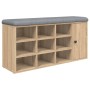 Banco zapatero madera de ingeniería roble Sonoma 102x32x50 cm en Bancos para recibidores y almacenamiento | Comprar online en Fo