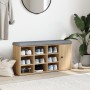 Banco zapatero madera de ingeniería roble Sonoma 102x32x50 cm en Bancos para recibidores y almacenamiento | Comprar online en Fo